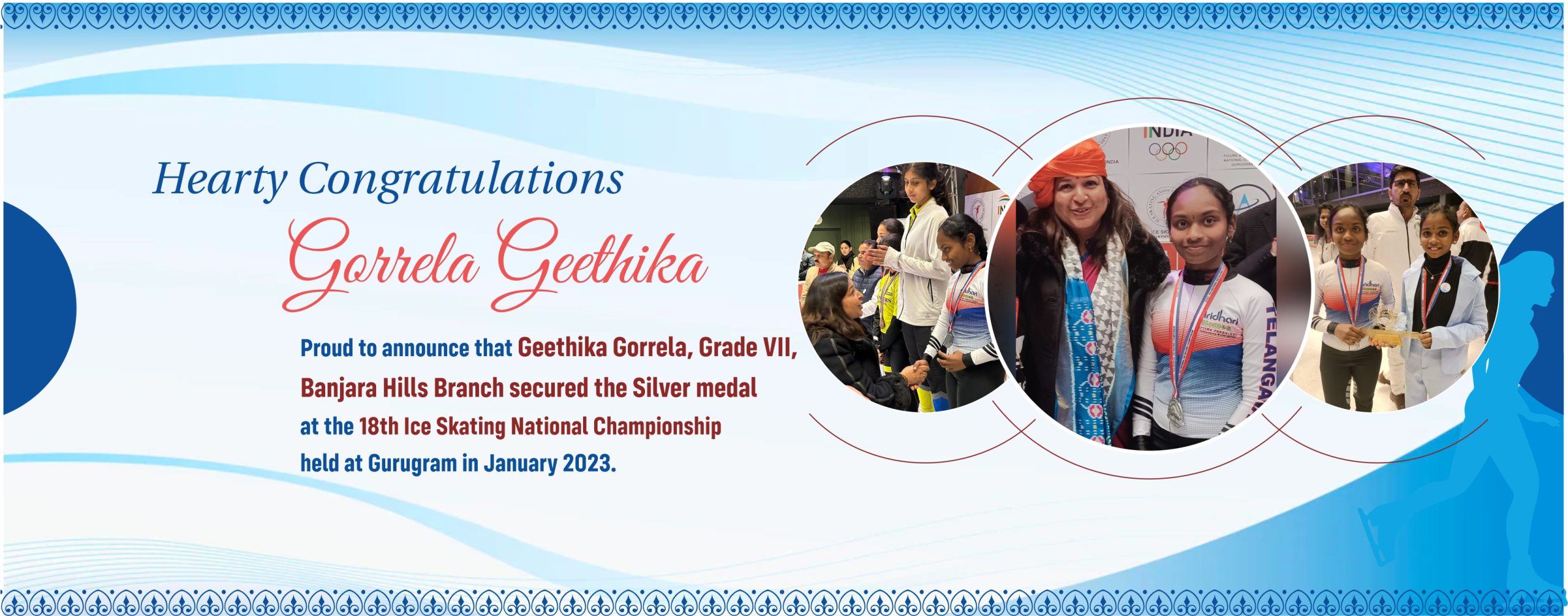 Gorrela Geethika, Ice Skating